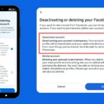 Screenshot of the Facebook mobile app settings menu showing the ‘Settings & Privacy’ section expanded, used for explaining how to deactivate Facebook account.